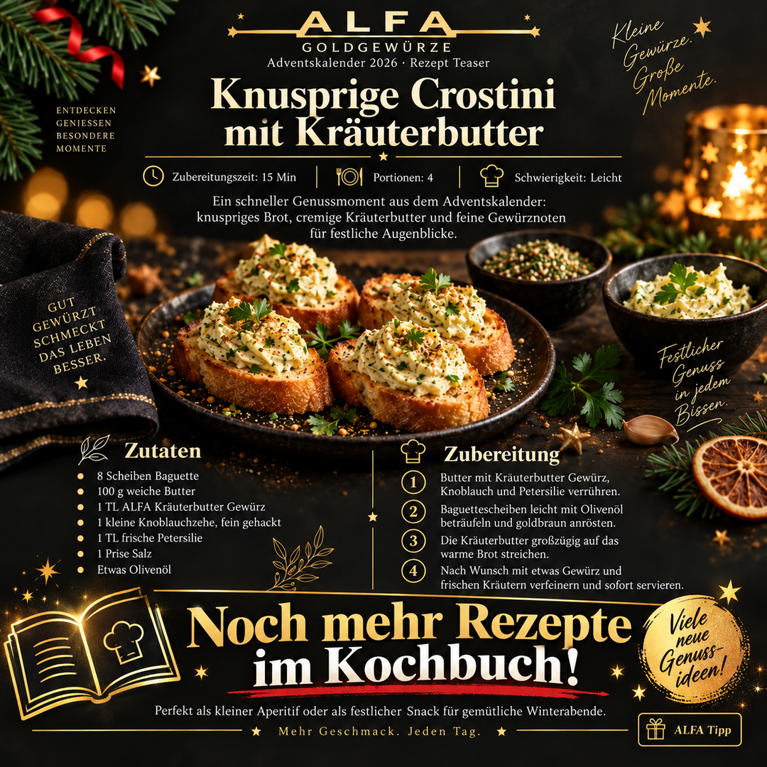Gewürz Adventskalender Black Edition + Kochbuch