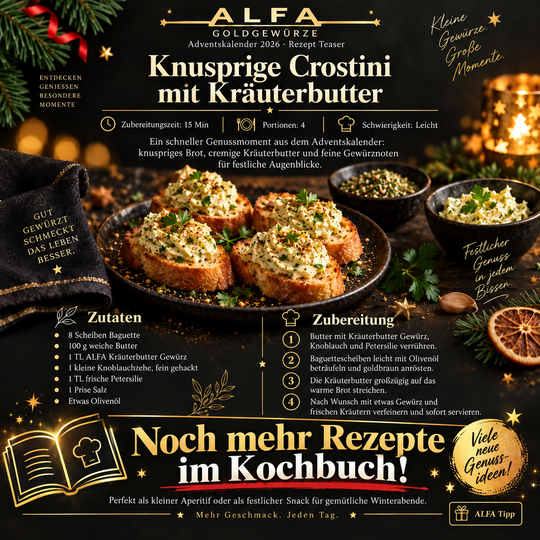Gewürz Adventskalender Black Edition + Kochbuch