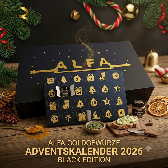 Gewürz Adventskalender Black Edition + Kochbuch