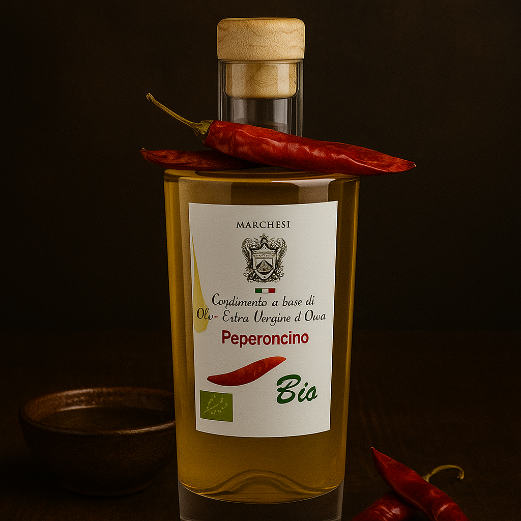 Natives Olivenöl mit Chili 200ml